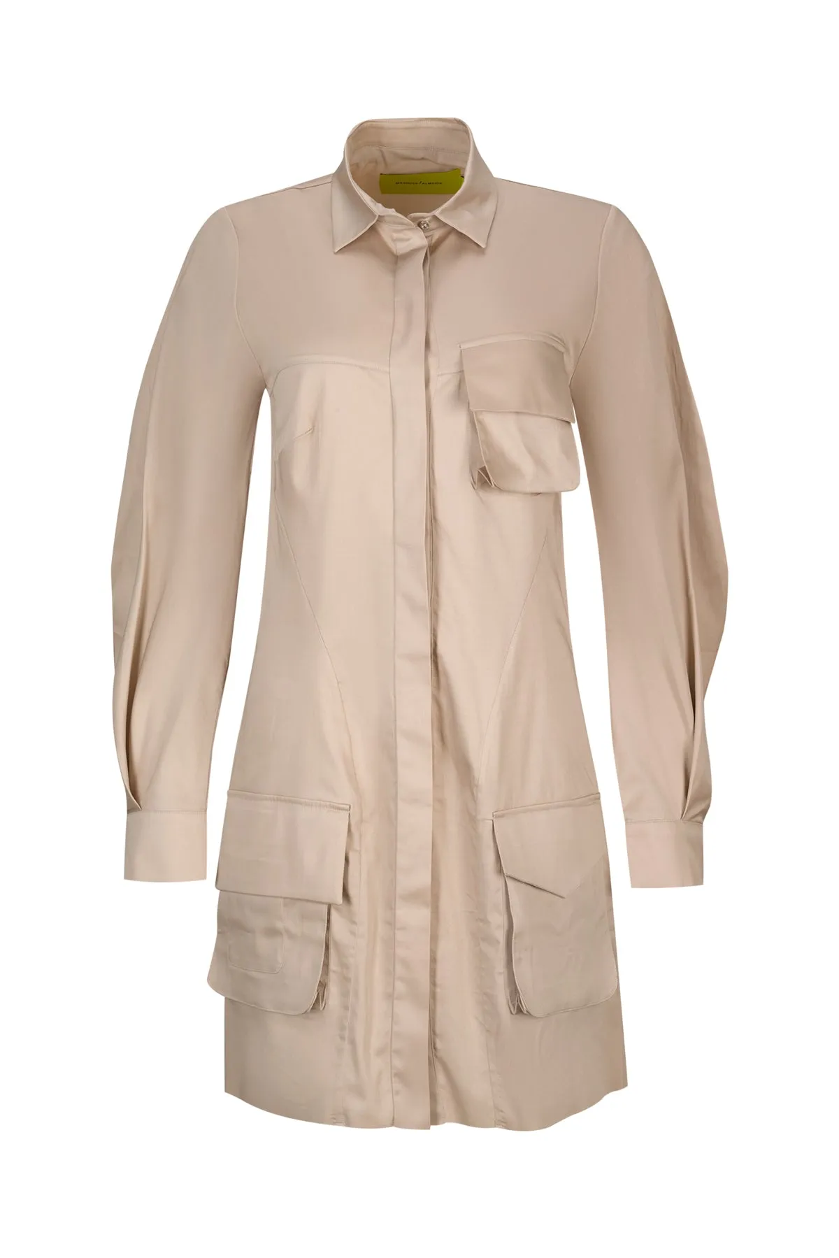 BEIGE MULTI POCKET SHIRT DRESS sold by Marques ’ Almeida product image thumbnail 2