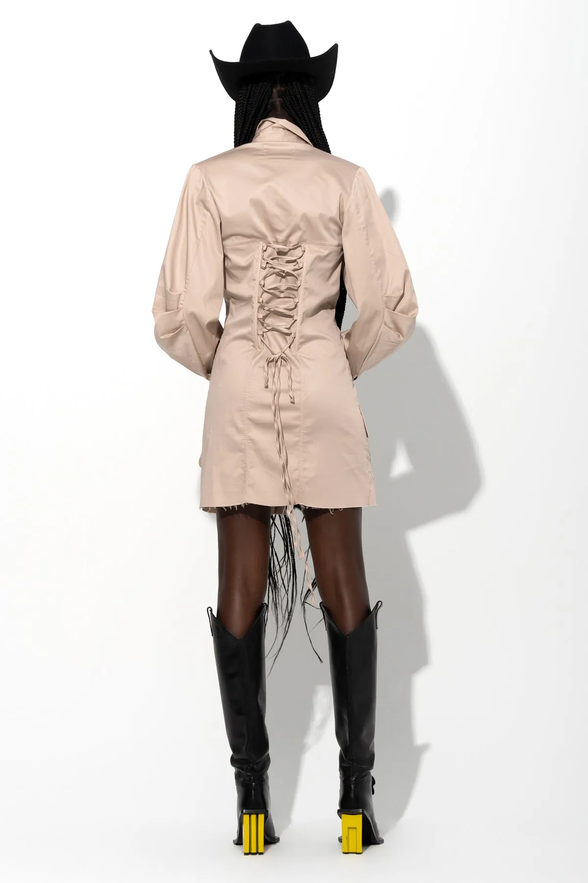 BEIGE MULTI POCKET SHIRT DRESS sold by Marques ’ Almeida product image thumbnail 3