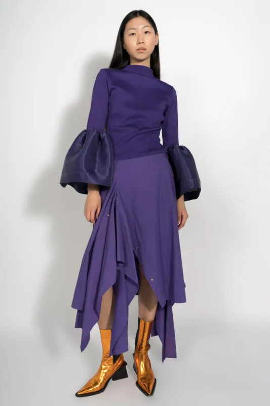 PURPLE TURTLENECK PUFF SLEEVE TOP sold by Marques ’ Almeida