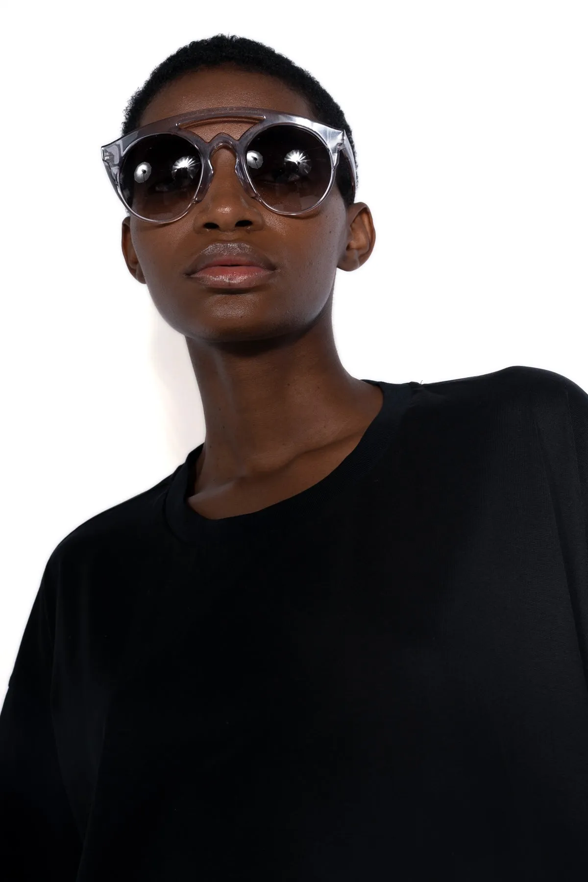 CLEAR BLACK BRIDGED SUNGLASSES sold by Marques ’ Almeida product image thumbnail 2