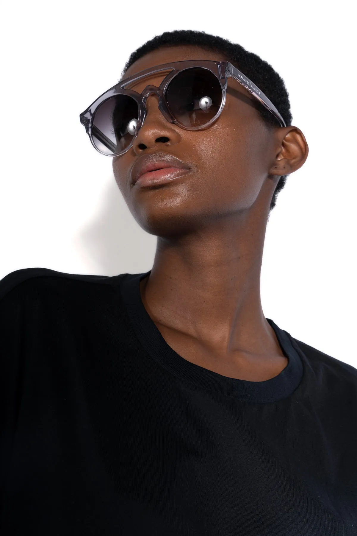 CLEAR BLACK BRIDGED SUNGLASSES sold by Marques ’ Almeida