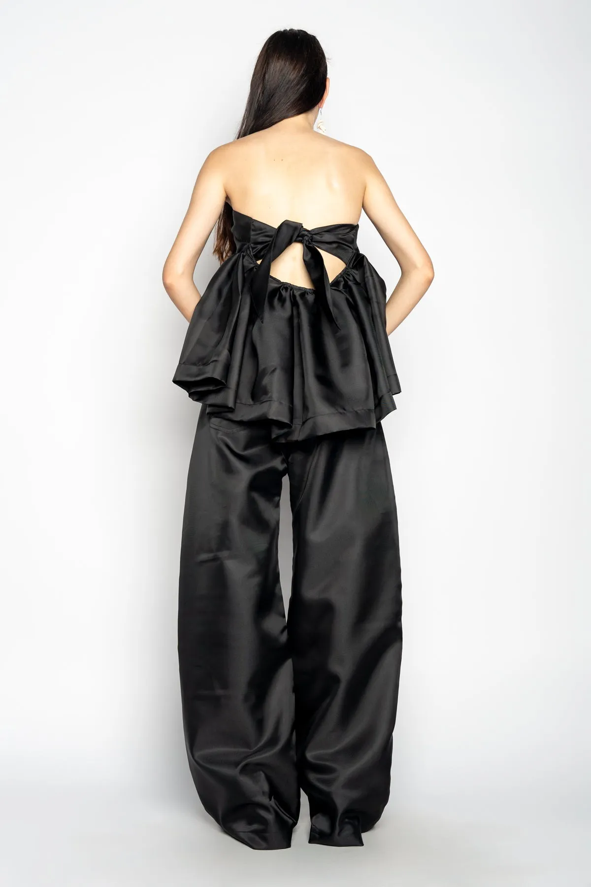 BLACK MIKADO BOYFRIEND TROUSERS sold by Marques ’ Almeida product image thumbnail 3