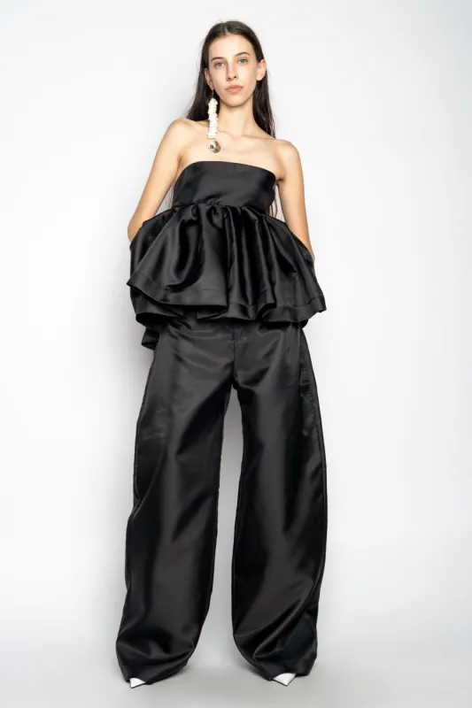 BLACK MIKADO BOYFRIEND TROUSERS sold by Marques ’ Almeida