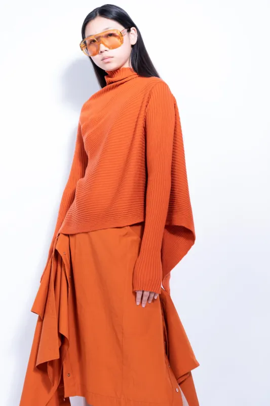 ORANGE MERINO DRAPED JUMPER sold by Marques ’ Almeida