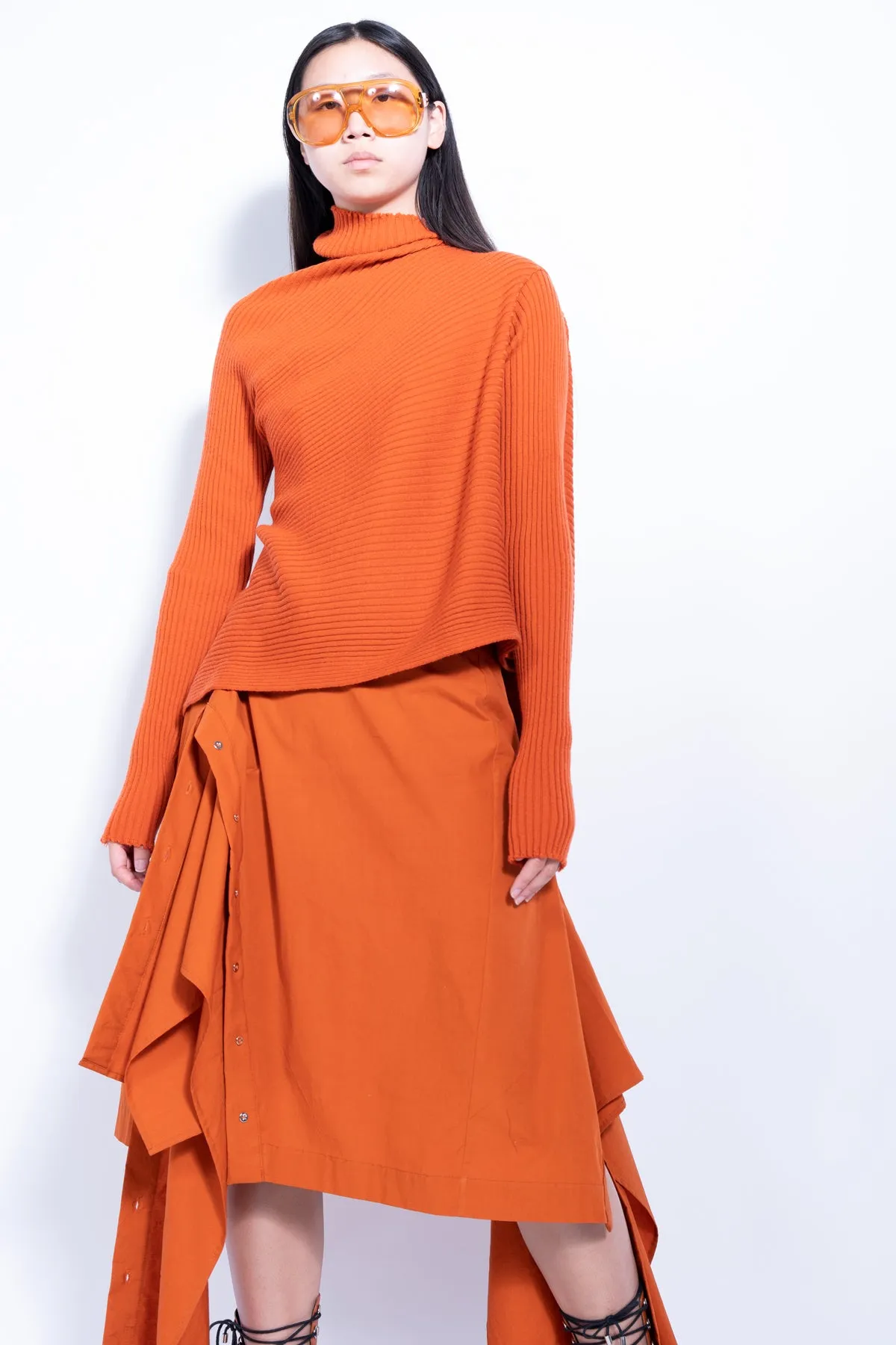 ORANGE MERINO DRAPED JUMPER sold by Marques ’ Almeida product image thumbnail 3