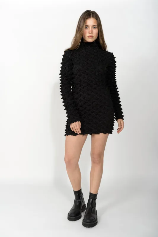 BLACK SPIKED DRESS made by Marques ’ Almeida
