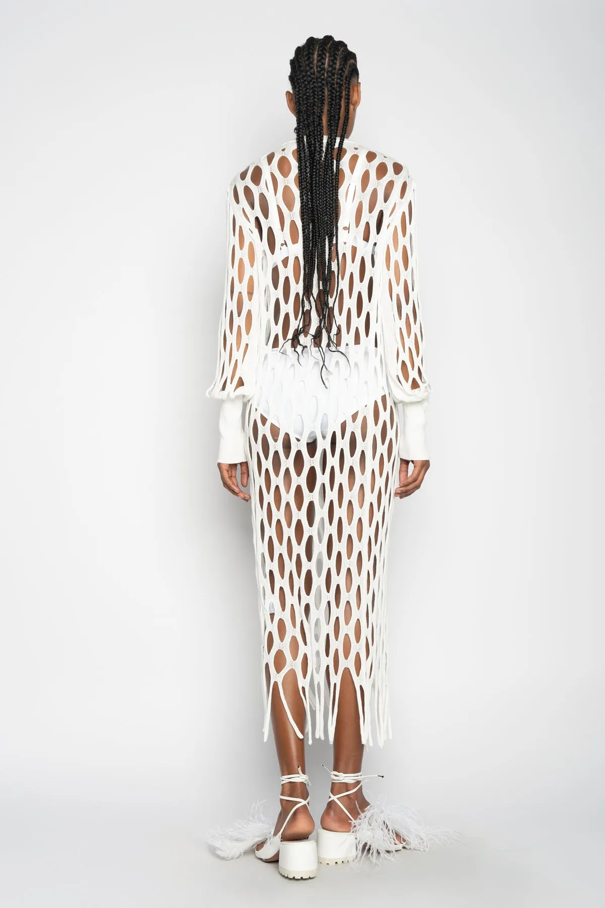 WHITE NET DRESS sold by Marques ’ Almeida product image thumbnail 2