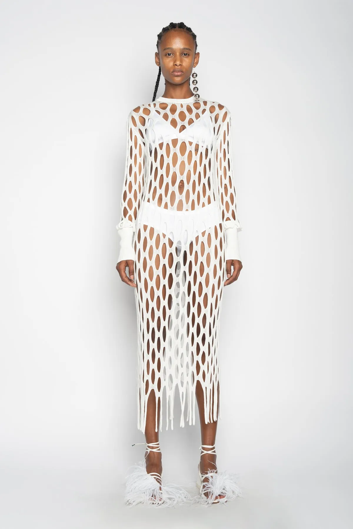 WHITE NET DRESS sold by Marques ’ Almeida