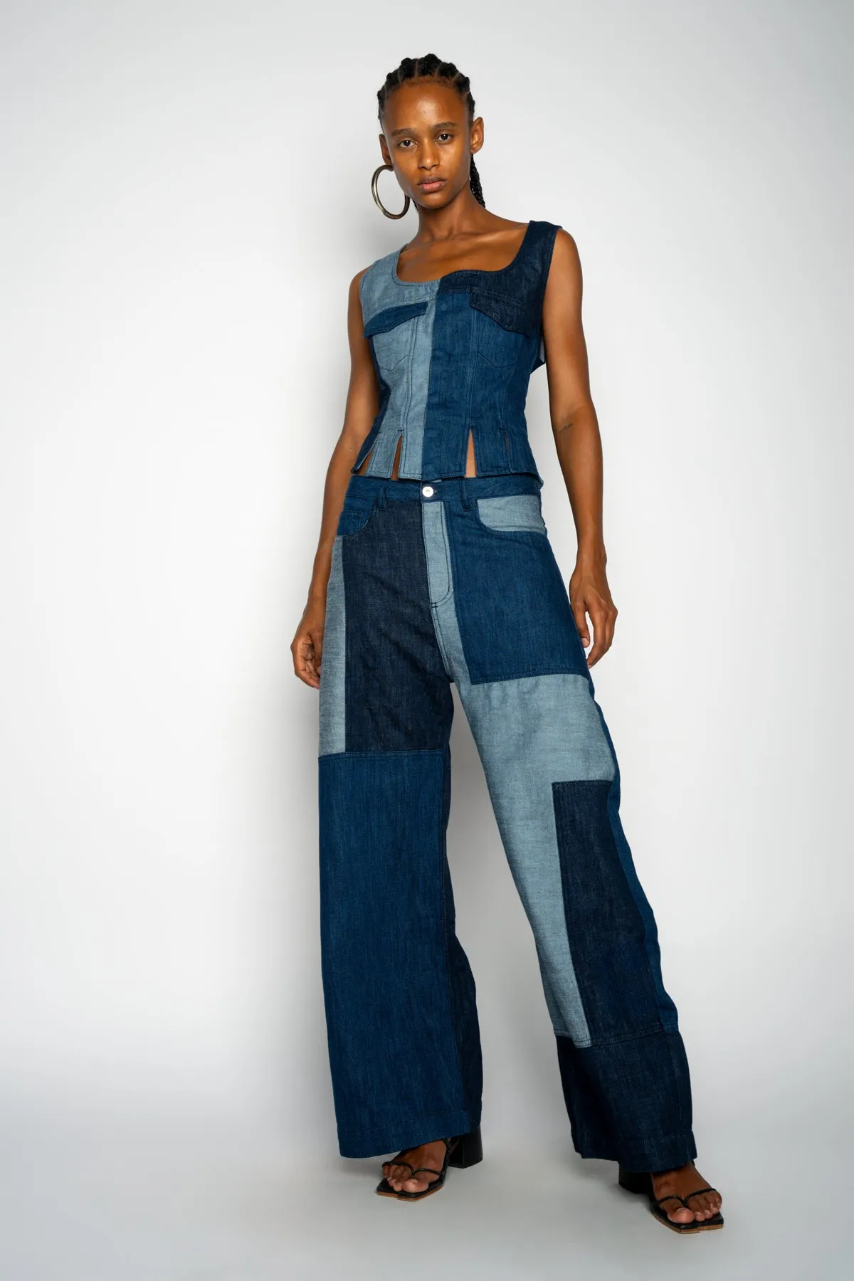 MIXED DENIM BOYFRIEND TROUSERS sold by Marques ’ Almeida product image thumbnail 4