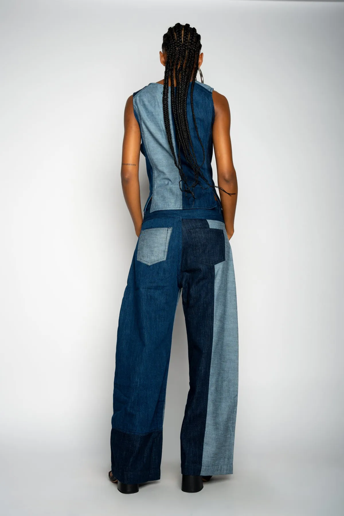 MIXED DENIM BOYFRIEND TROUSERS sold by Marques ’ Almeida product image thumbnail 2
