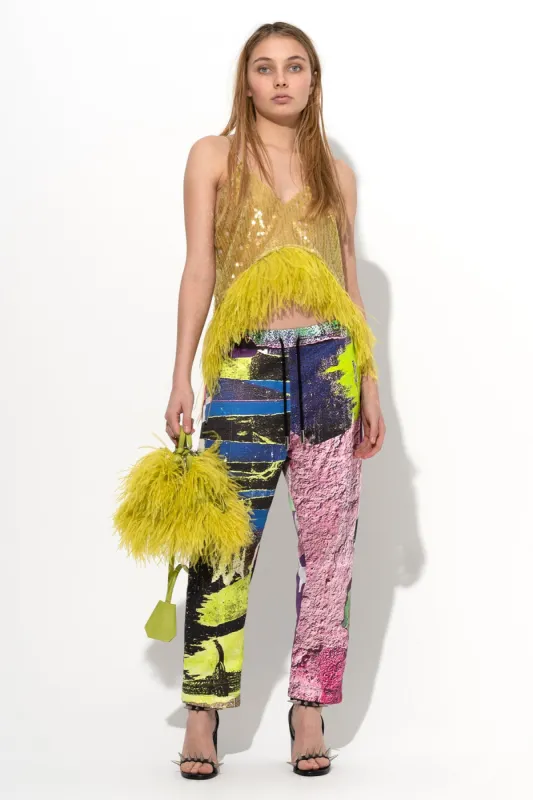 GRAFFITI PRINT FLEECE TROUSERS sold by Marques ’ Almeida