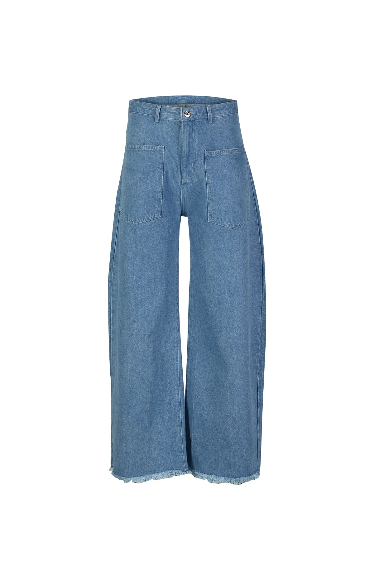 BLUE DENIM BOYFRIEND TROUSERS WITH PATCH POCKET sold by Marques ’ Almeida product image thumbnail 2