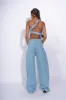 BLUE DENIM PATCH POCKET BOYFRIEND TROUSERS sold by Marques ’ Almeida