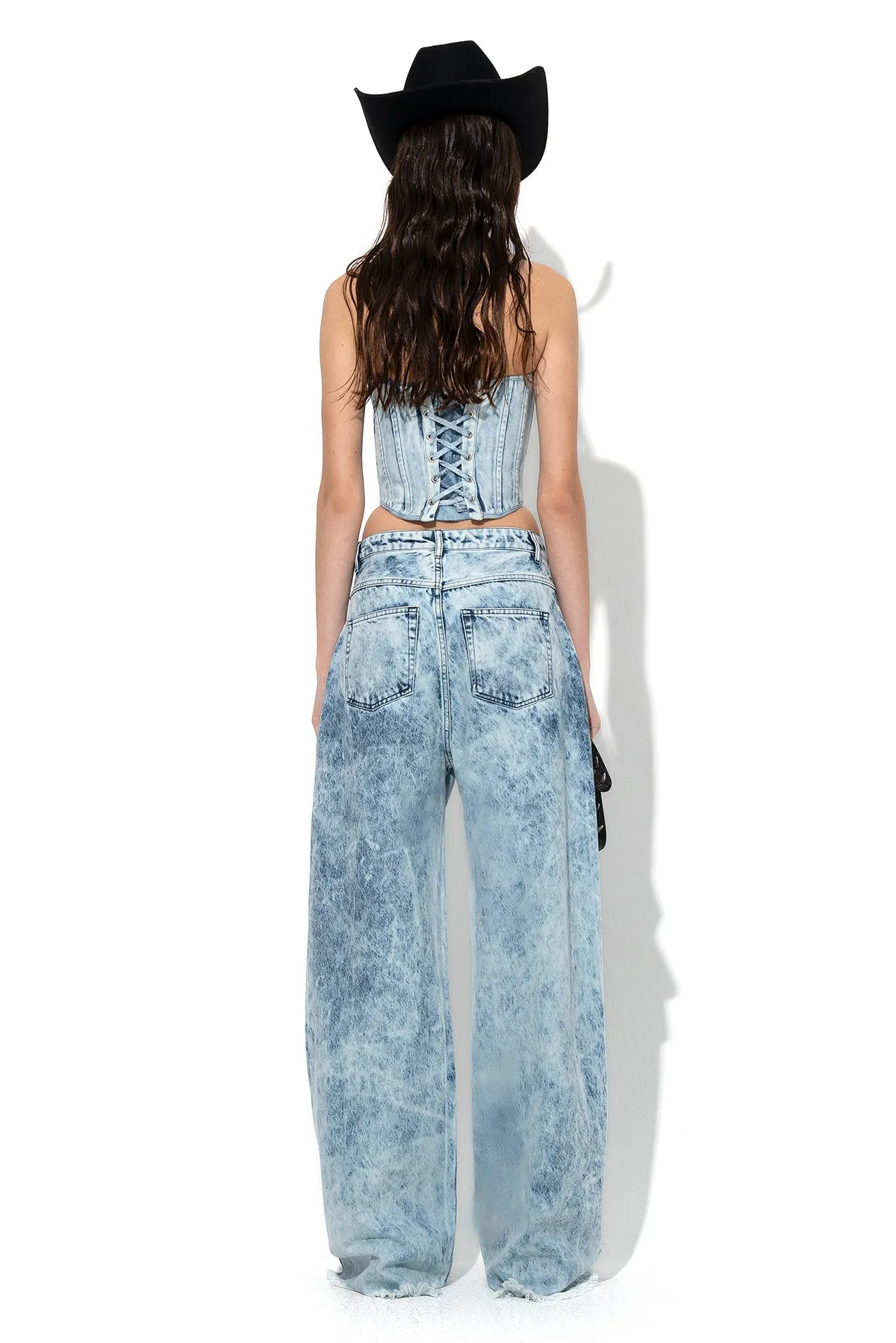 ACID WASH DENIM BOYFRIEND TROUSERS sold by Marques ’ Almeida product image thumbnail 3