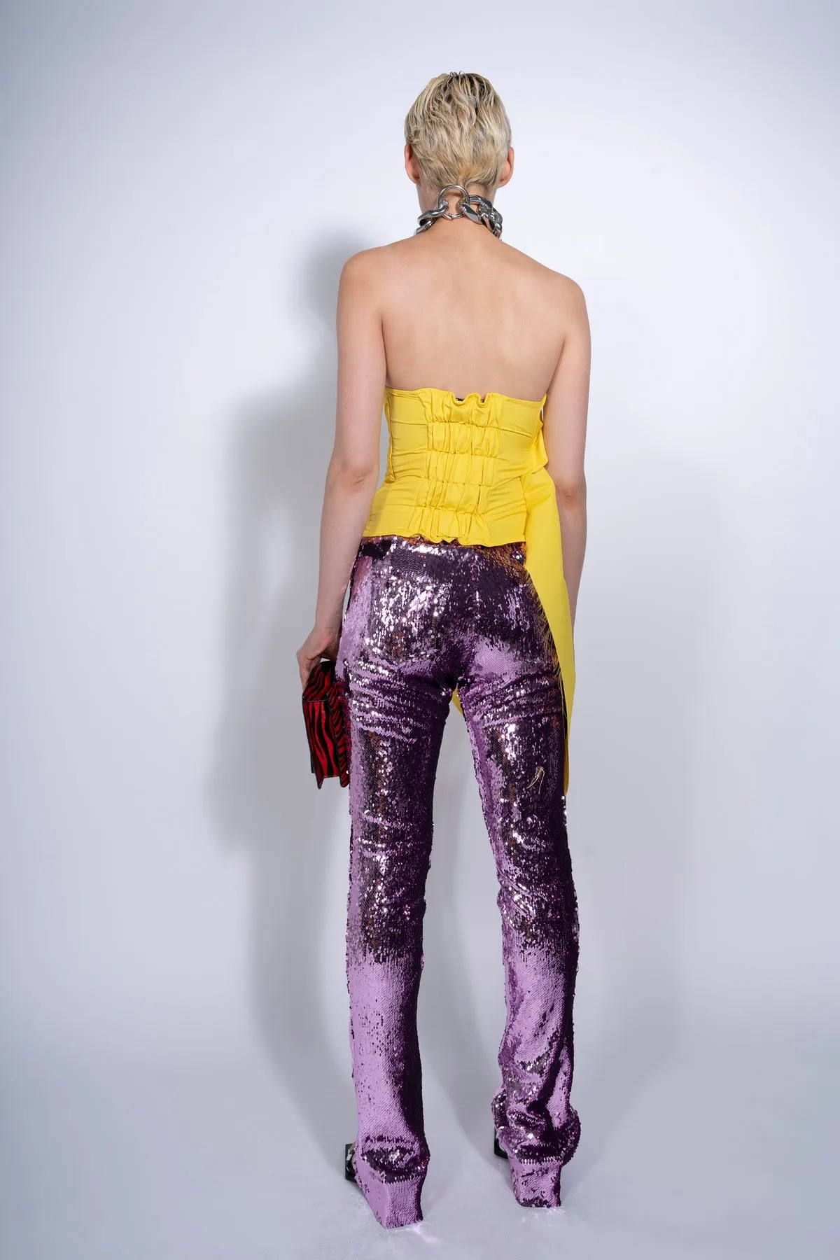 PINK SEQUINS BOOTCUT TROUSERS sold by Marques ’ Almeida product image thumbnail 2