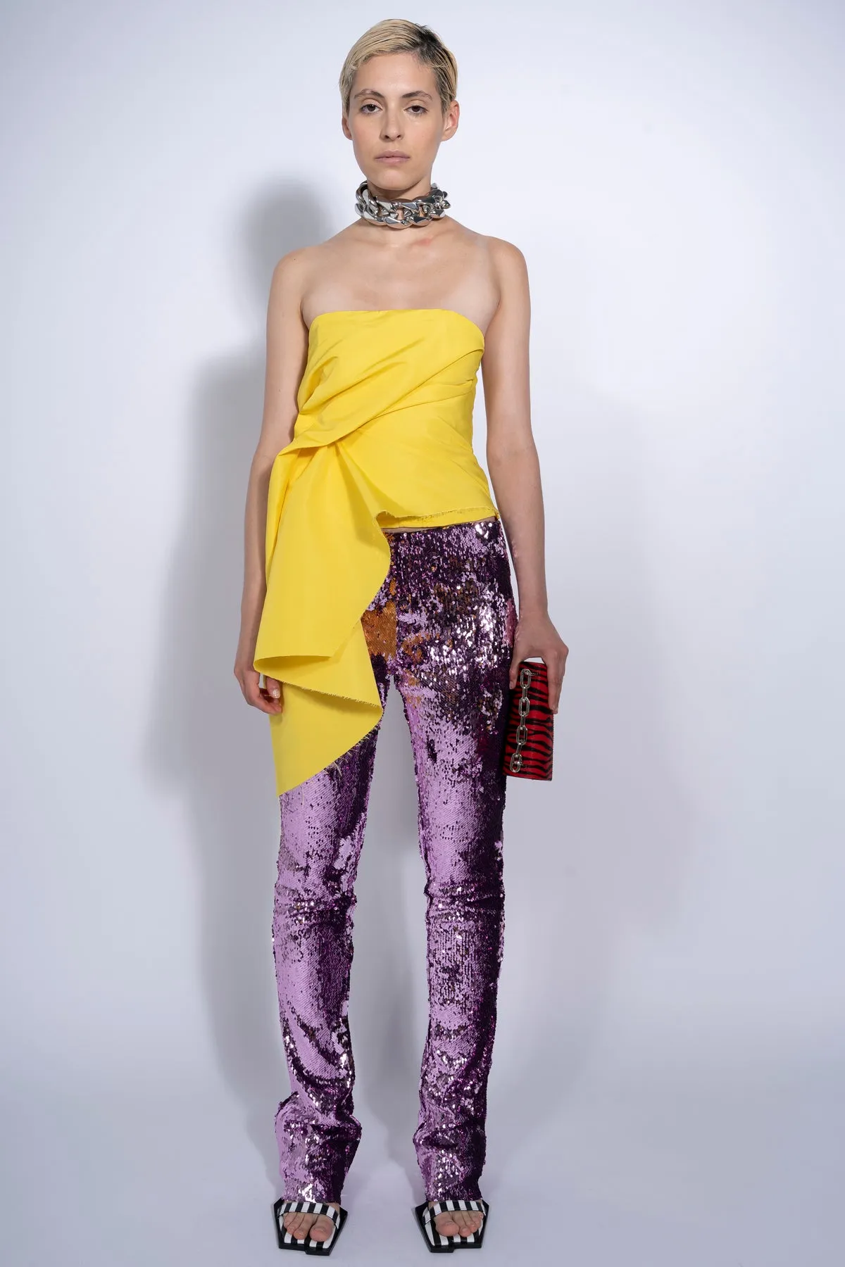 PINK SEQUINS BOOTCUT TROUSERS sold by Marques ’ Almeida