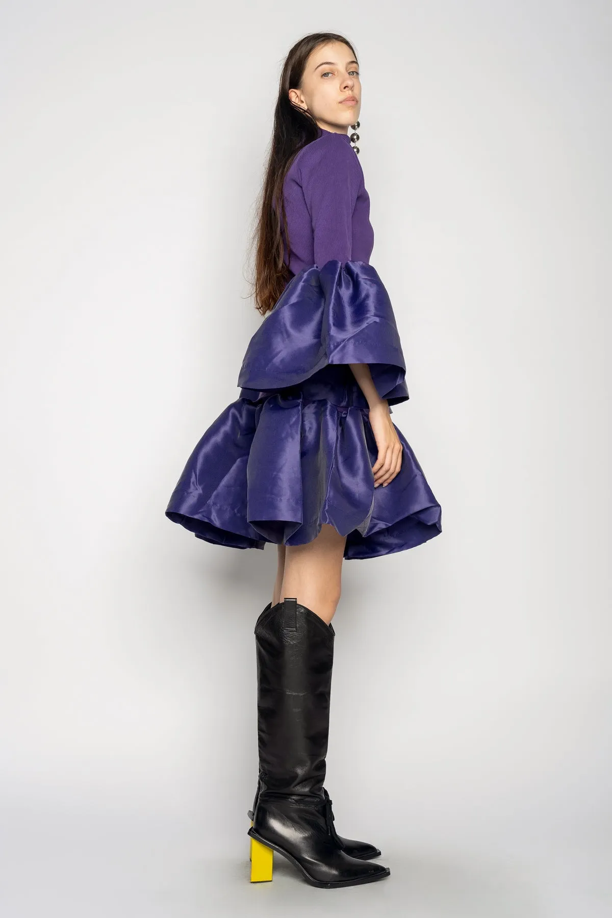 PURPLE PUFF SLEEVE AND HEM DRESS sold by Marques ’ Almeida product image thumbnail 4