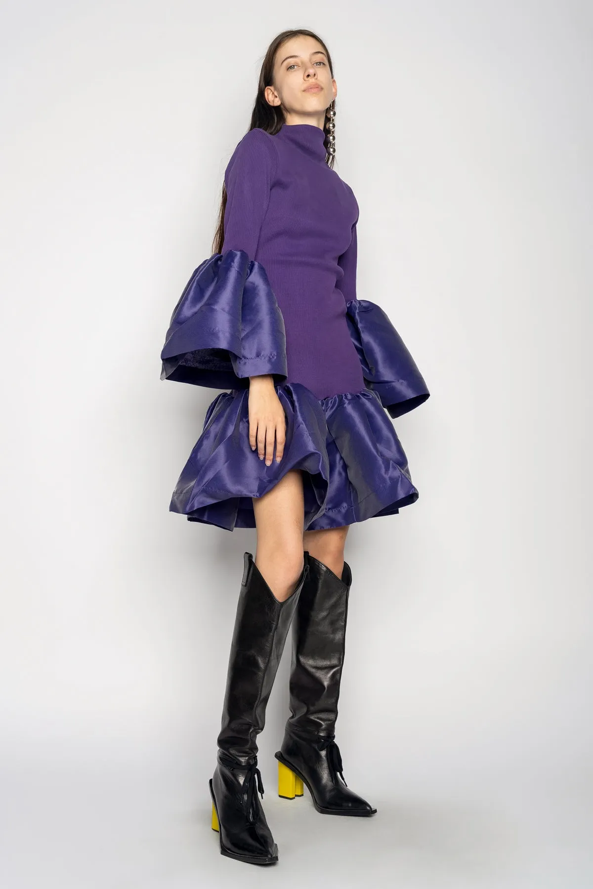 PURPLE PUFF SLEEVE AND HEM DRESS sold by Marques ’ Almeida product image thumbnail 5