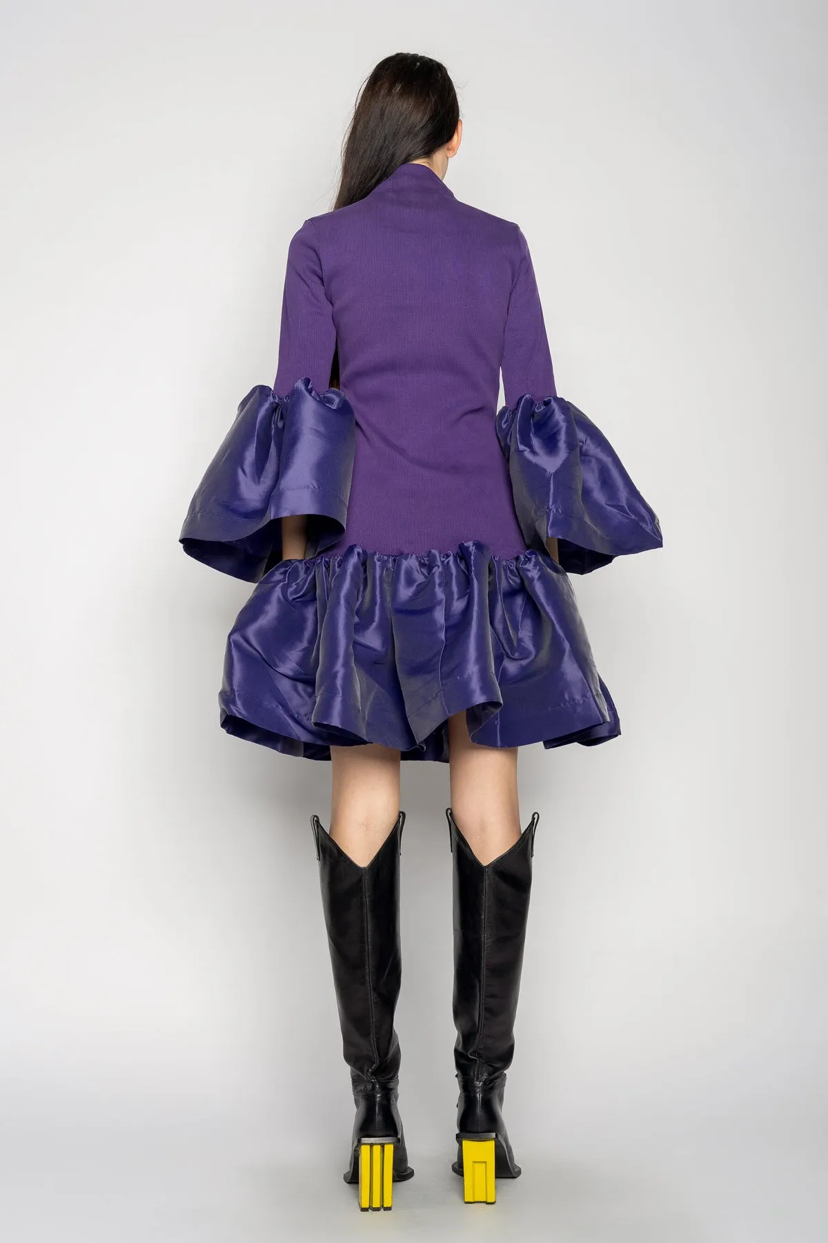 PURPLE PUFF SLEEVE AND HEM DRESS sold by Marques ’ Almeida product image thumbnail 3