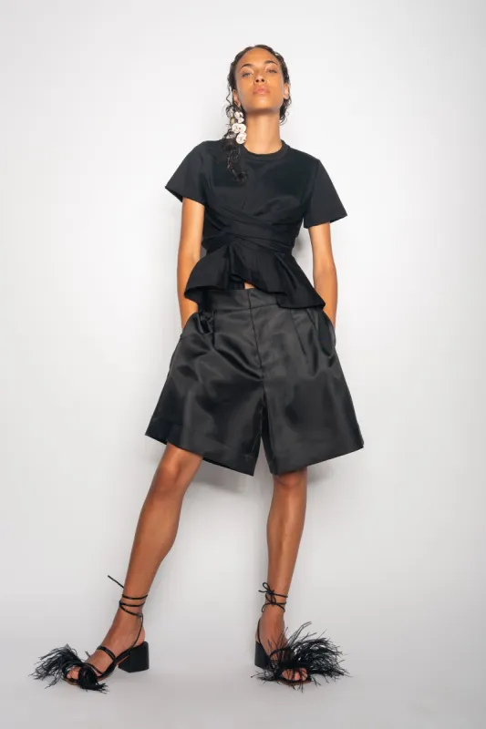 BLACK CROSS WAIST DRAPE T-SHIRT sold by Marques ’ Almeida