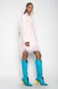 LIGHT PINK FEATHER HEM SHIRT DRESS sold by Marques ’ Almeida