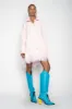 LIGHT PINK FEATHER HEM SHIRT DRESS sold by Marques ’ Almeida