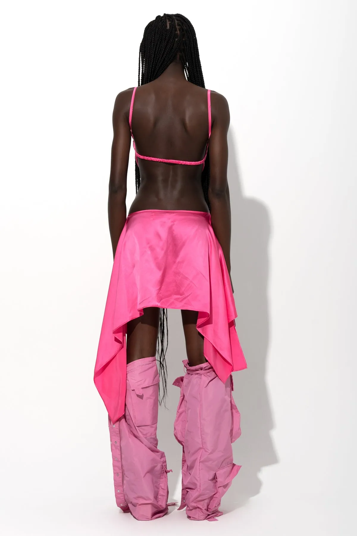PINK SILK CUT OUT DRESS WITH OPEN BACK sold by Marques ’ Almeida product image thumbnail 3
