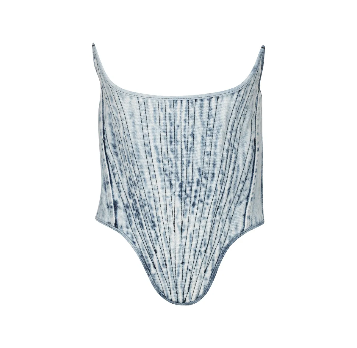 ACID WASH DENIM SHAPED CORSET sold by Marques ’ Almeida product image thumbnail 2