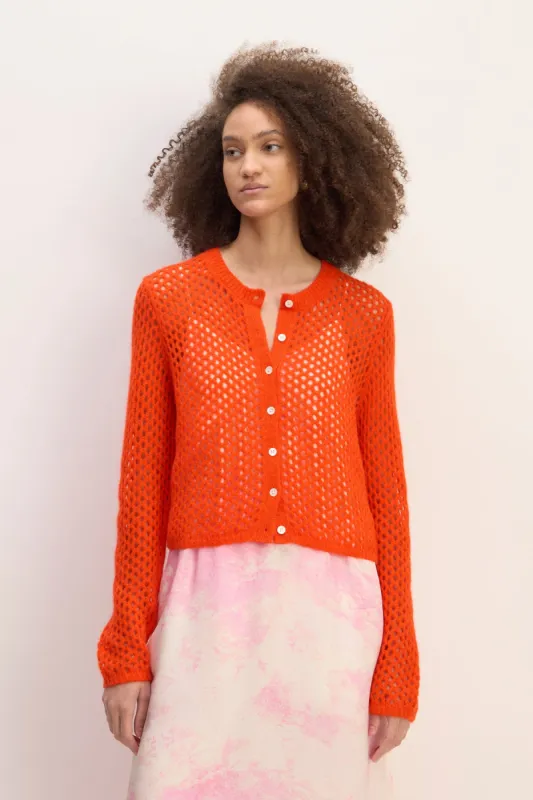 ORANGE MESH KNIT CARDIGAN sold by Marques ’ Almeida