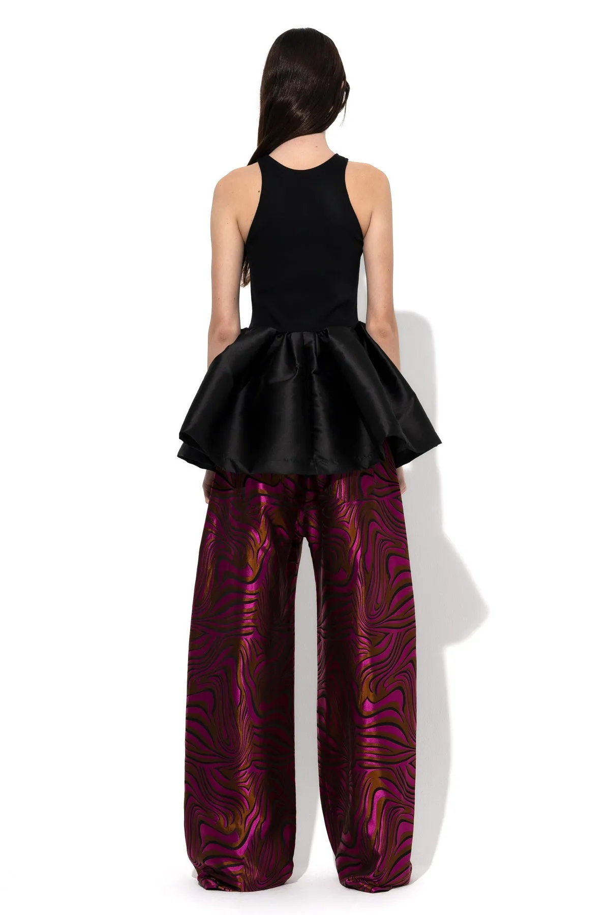 BLACK TANK TOP WITH PEPLUM sold by Marques ’ Almeida product image thumbnail 3