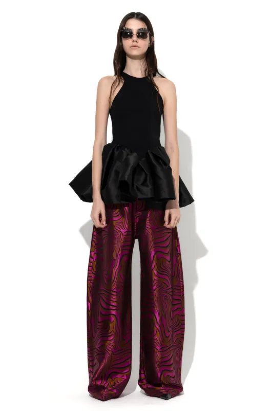 BLACK TANK TOP WITH PEPLUM made by Marques ’ Almeida