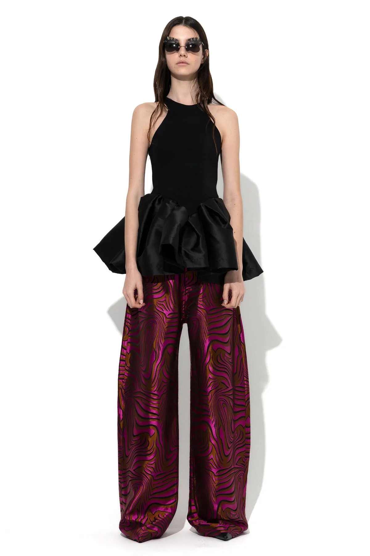 BLACK TANK TOP WITH PEPLUM sold by Marques ’ Almeida