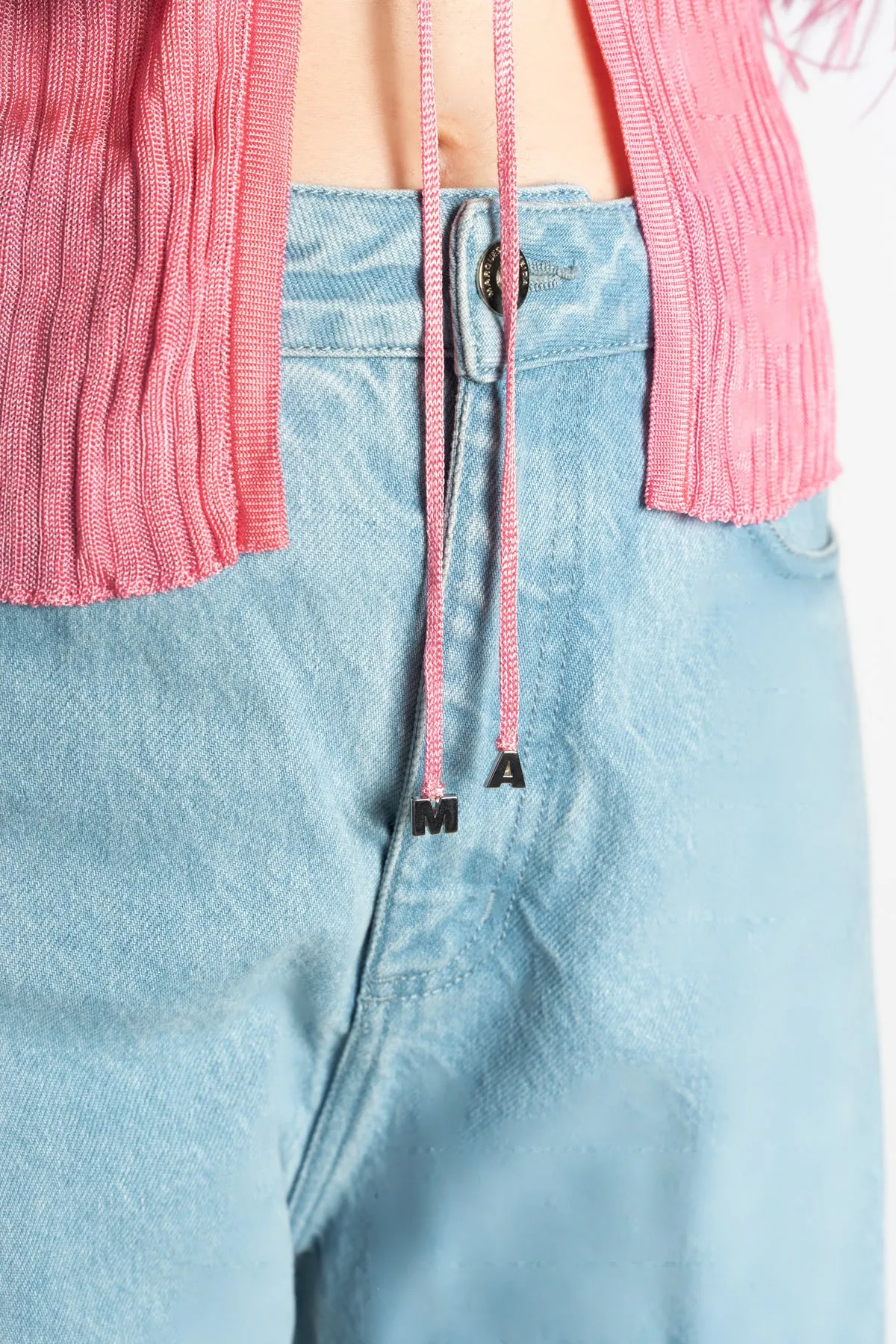 LIGHT PINK VISCOSE KNITTED TOP WITH FEATHERS sold by Marques ’ Almeida product image thumbnail 5