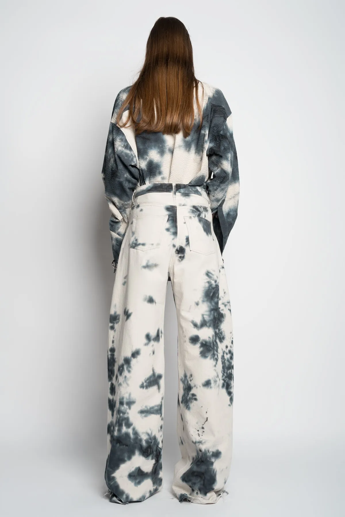 TIE DYE BLACK BOYFRIEND TROUSERS sold by Marques ’ Almeida product image thumbnail 3