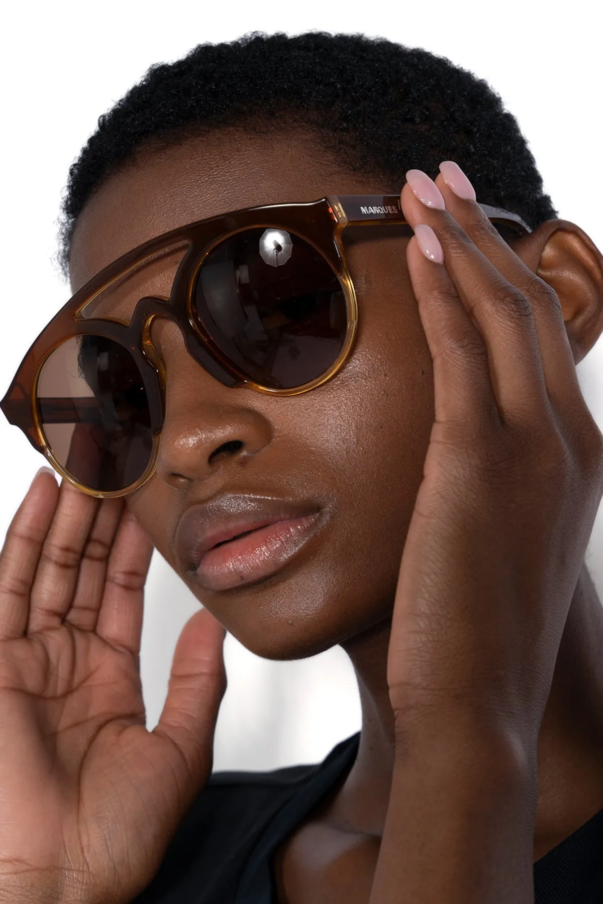 DARK BROWN BRIDGED SUNGLASSES sold by Marques ’ Almeida product image thumbnail 2
