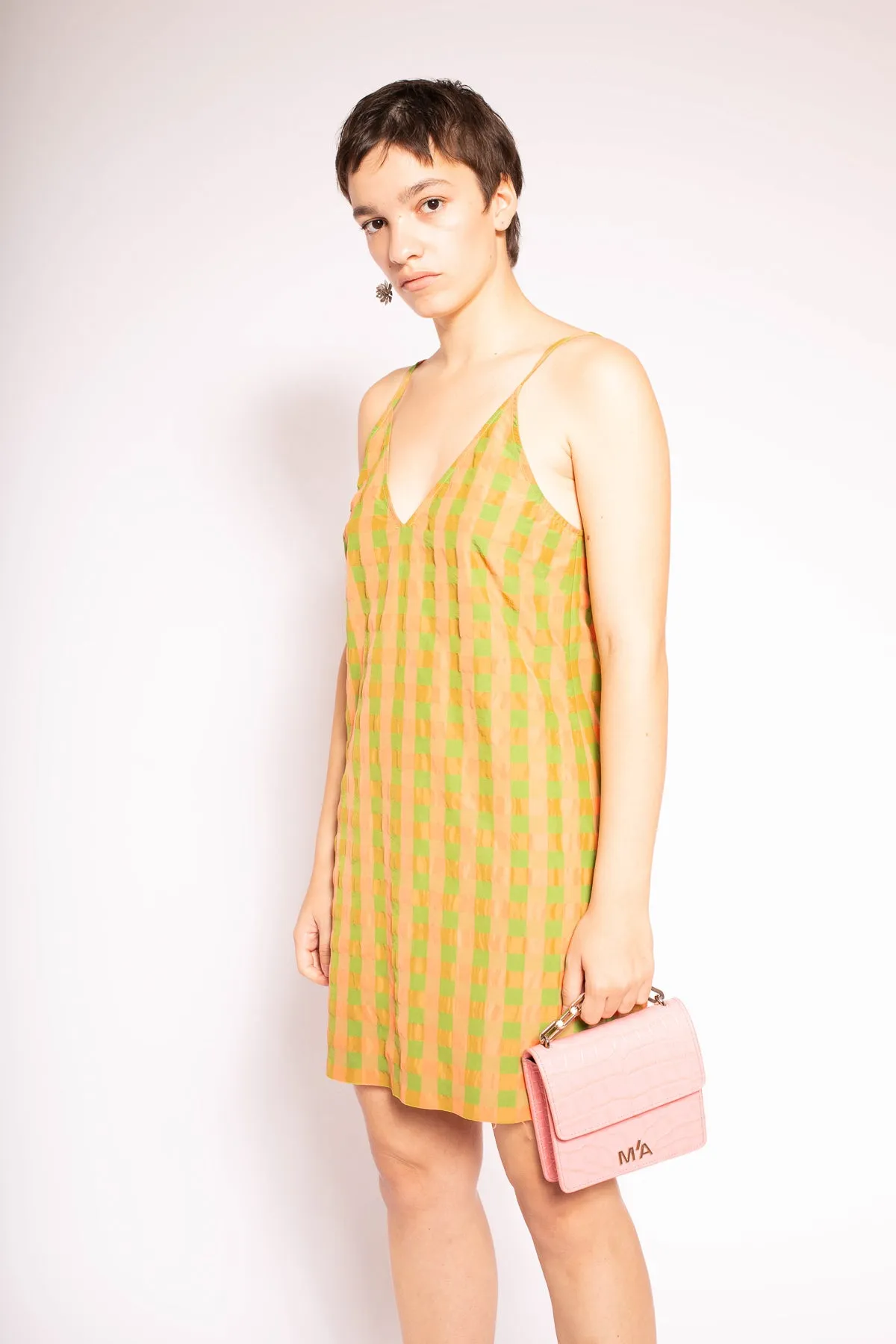 MINI CHAIN BAG IN PINK CROCO sold by Marques ’ Almeida product image thumbnail 4