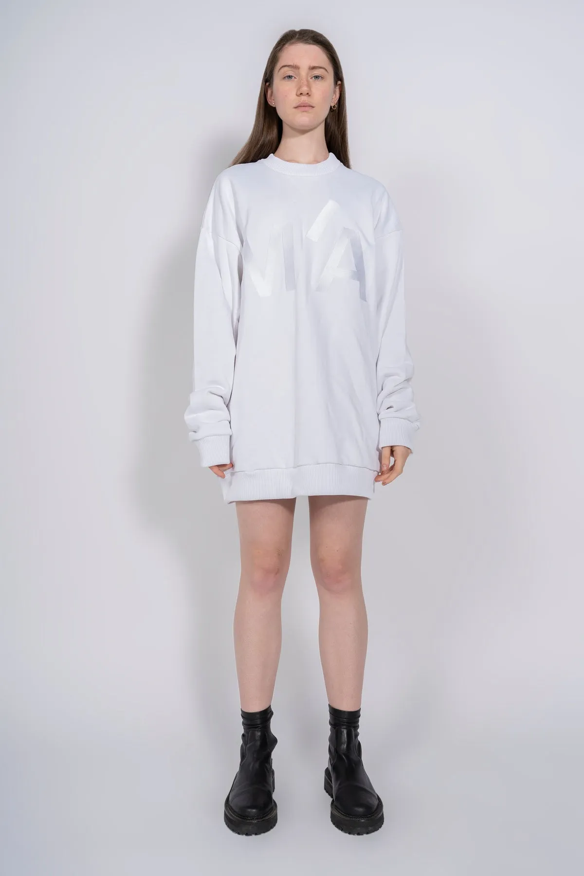 M'A EMBROIDERED JUMPER IN WHITE sold by Marques ’ Almeida product image thumbnail 3