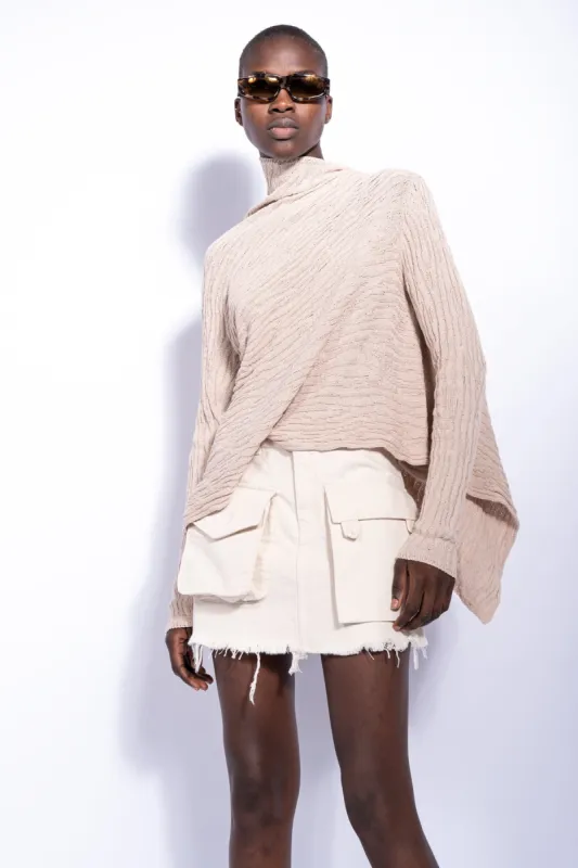 OFF-WHITE PATCH POCKET MINI SKIRT made by Marques ’ Almeida