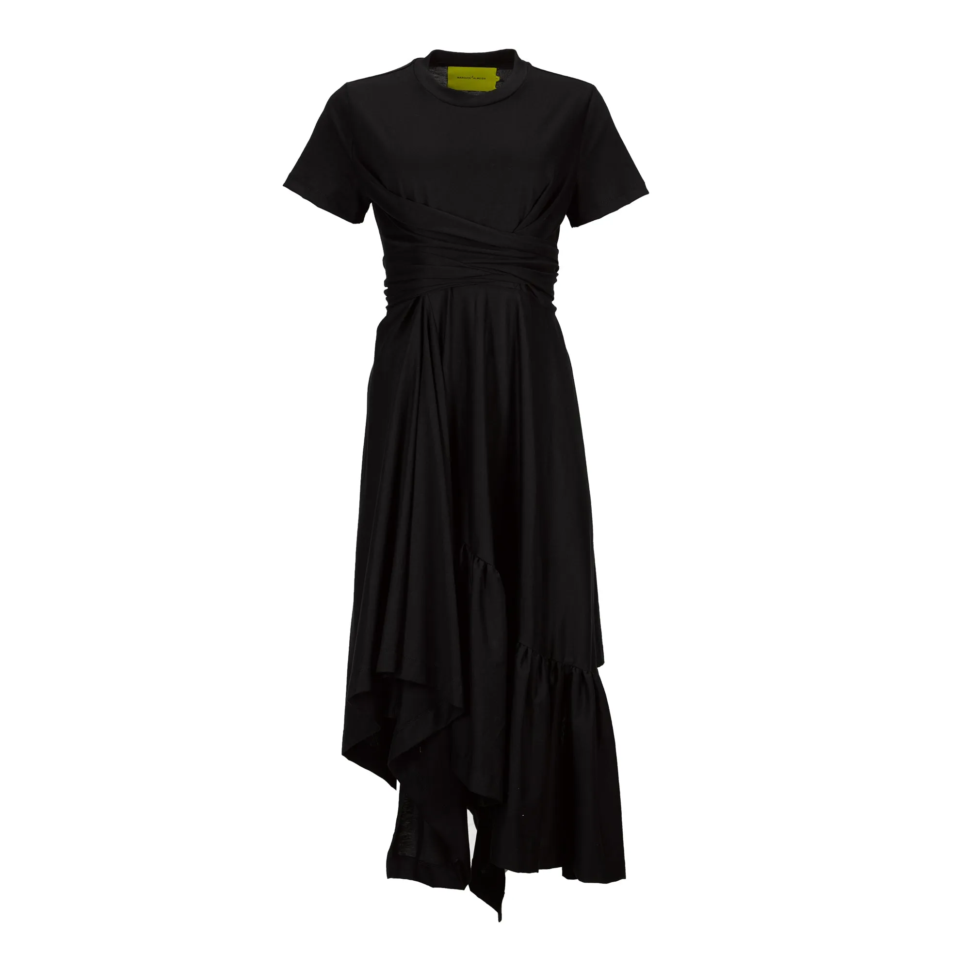 BLACK CROSS WAIST DRAPE T-SHIRT DRESS sold by Marques ’ Almeida product image thumbnail 2