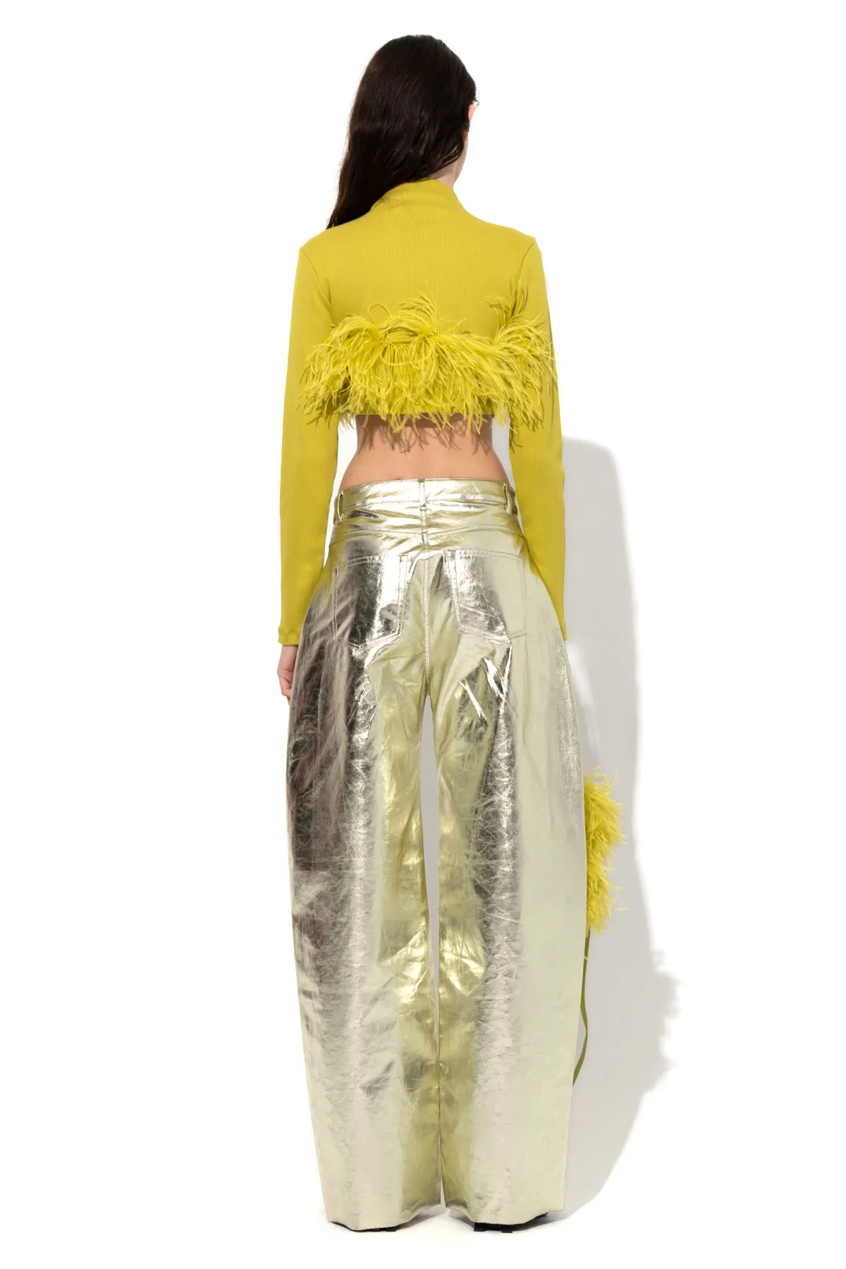 LIME CROPPED FEATHER TOP sold by Marques ’ Almeida product image thumbnail 3