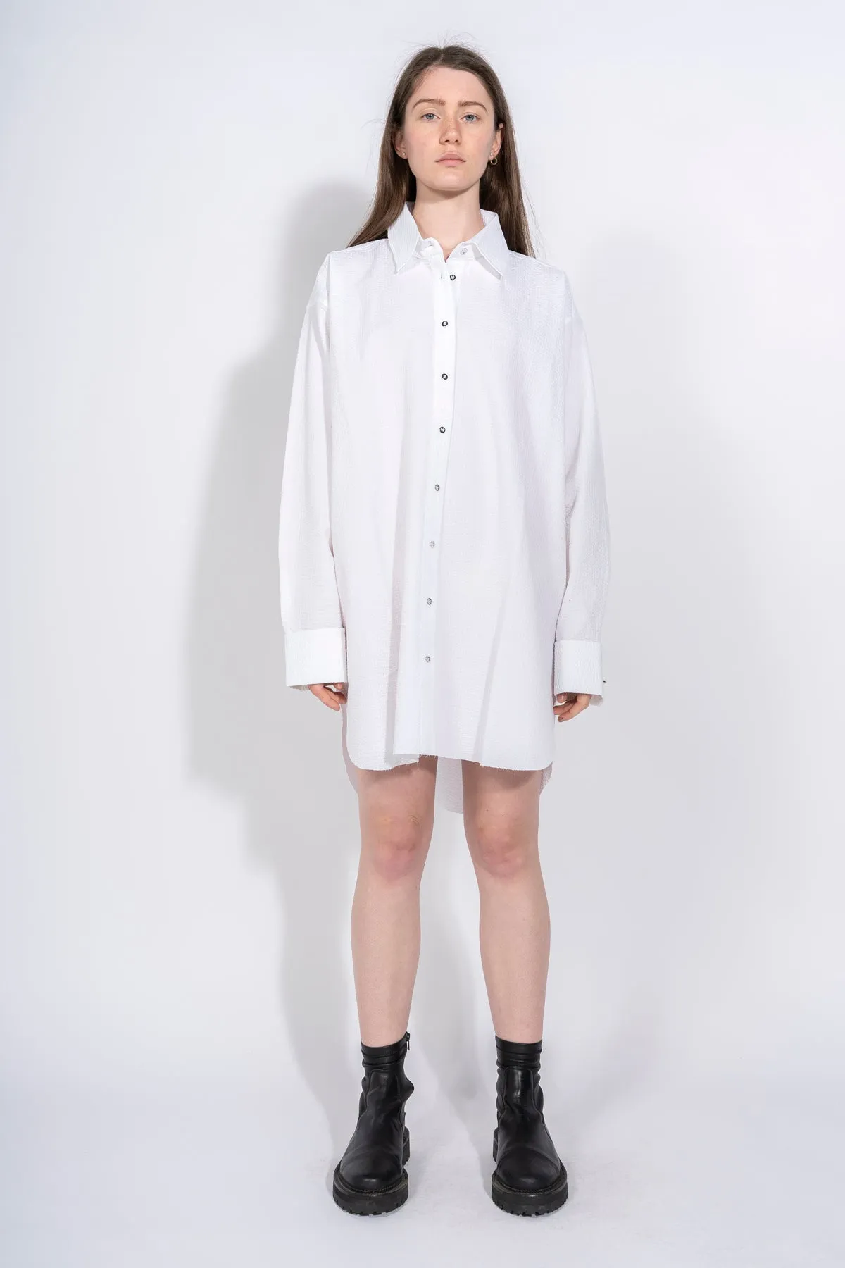 WHITE TEXTURED XXL SHIRT sold by Marques ’ Almeida