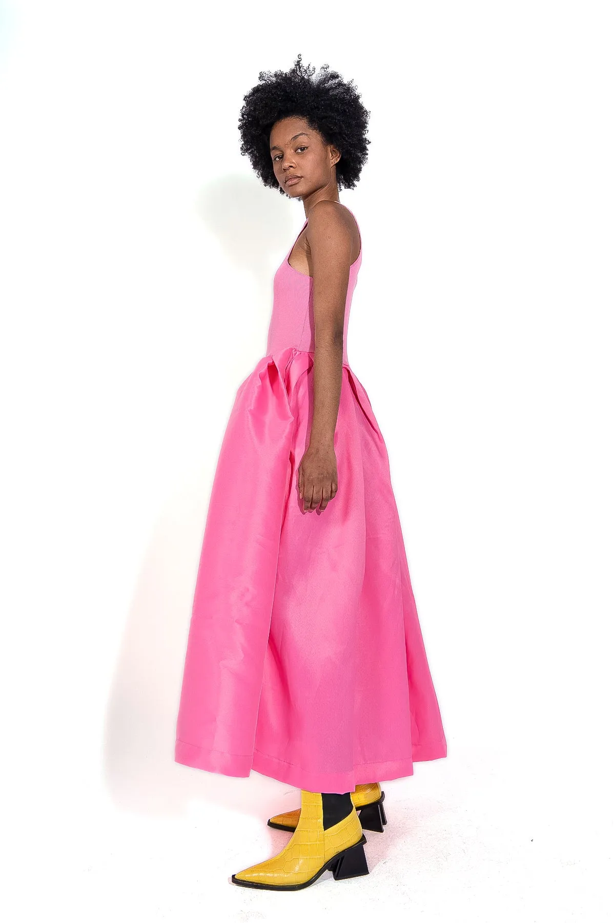 BRIGHT PINK DRESS WITH TANK TOP SCOOPED sold by Marques ’ Almeida product image thumbnail 4
