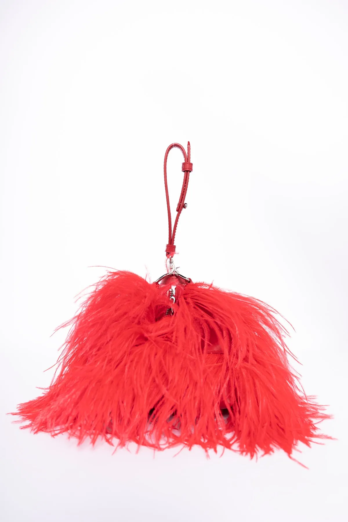 RED FEATHER BAG sold by Marques ’ Almeida