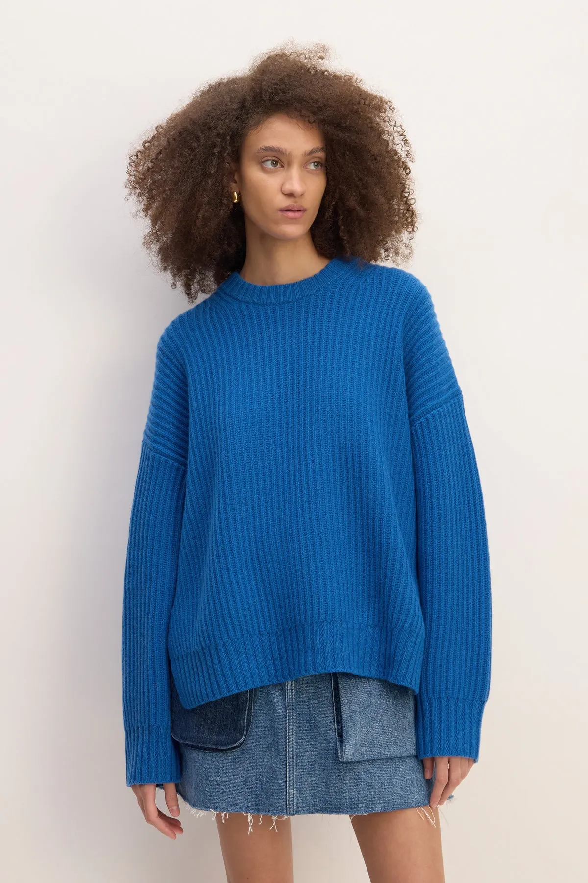 BLUE KNIT JUMPER sold by Marques ’ Almeida