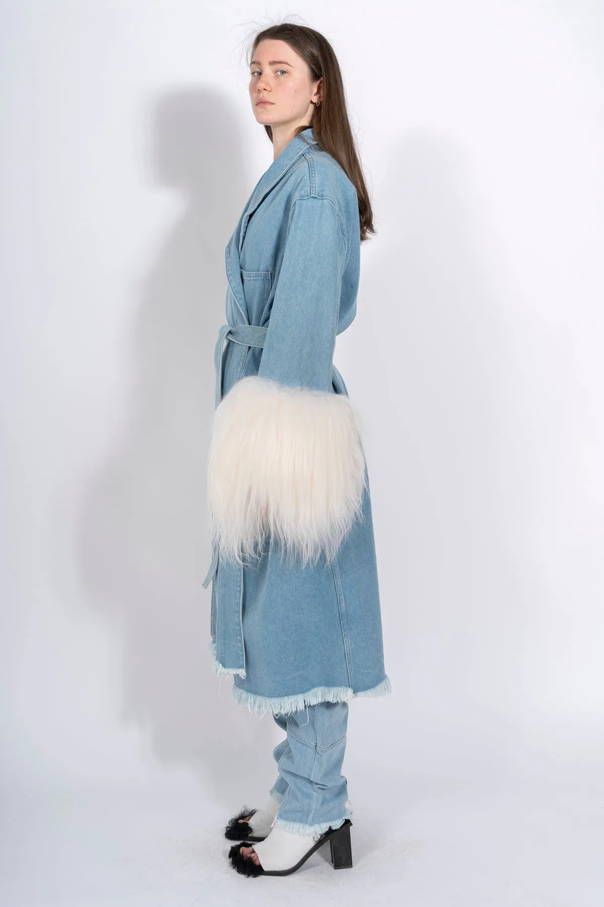 DRESSING GOWN COAT WITH SHEARLING CUFFS sold by Marques ’ Almeida product image thumbnail 3