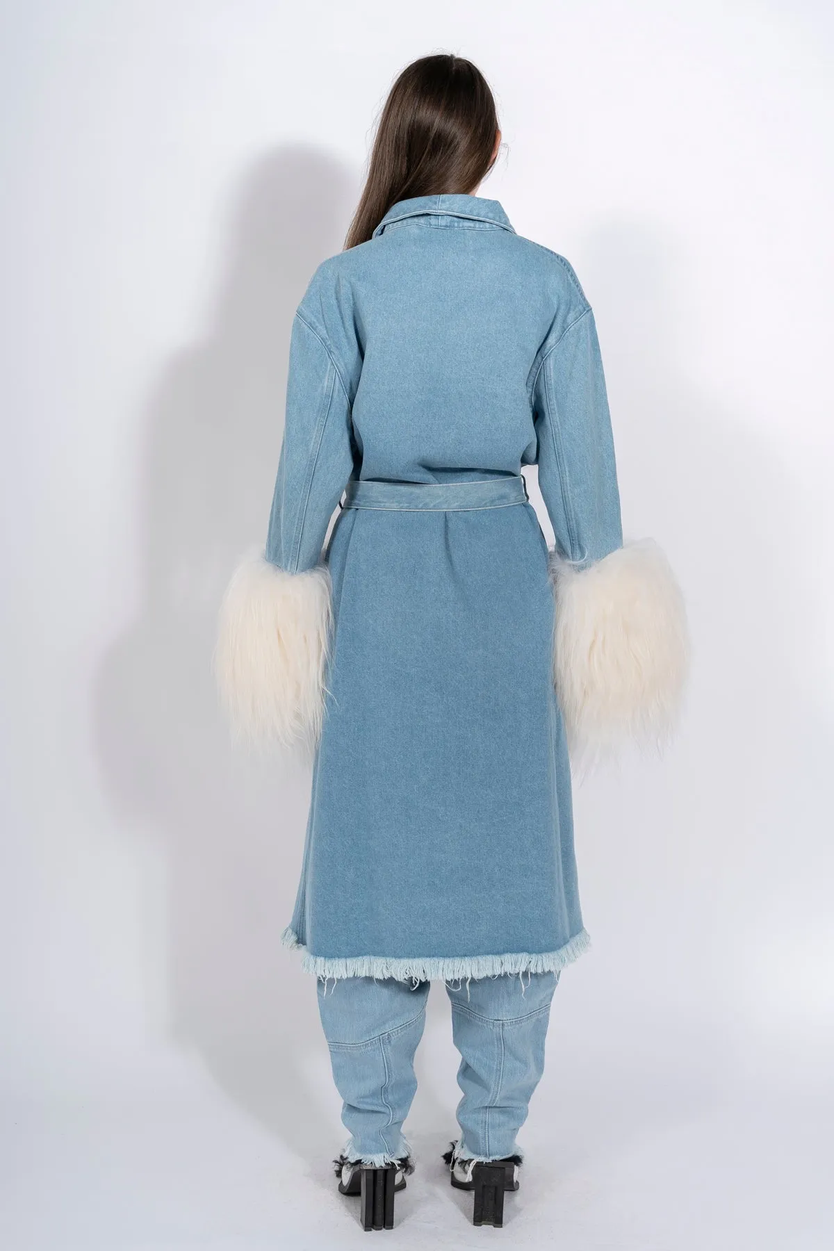 DRESSING GOWN COAT WITH SHEARLING CUFFS sold by Marques ’ Almeida product image thumbnail 2