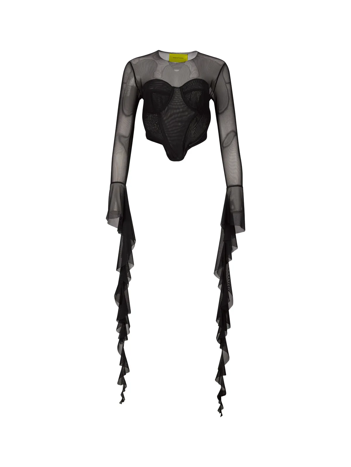 BLACK MESH CORSET TOP sold by Marques ’ Almeida product image thumbnail 2