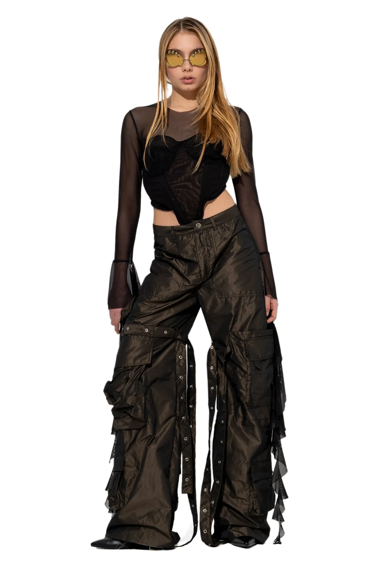 BLACK MESH CORSET TOP sold by Marques ’ Almeida