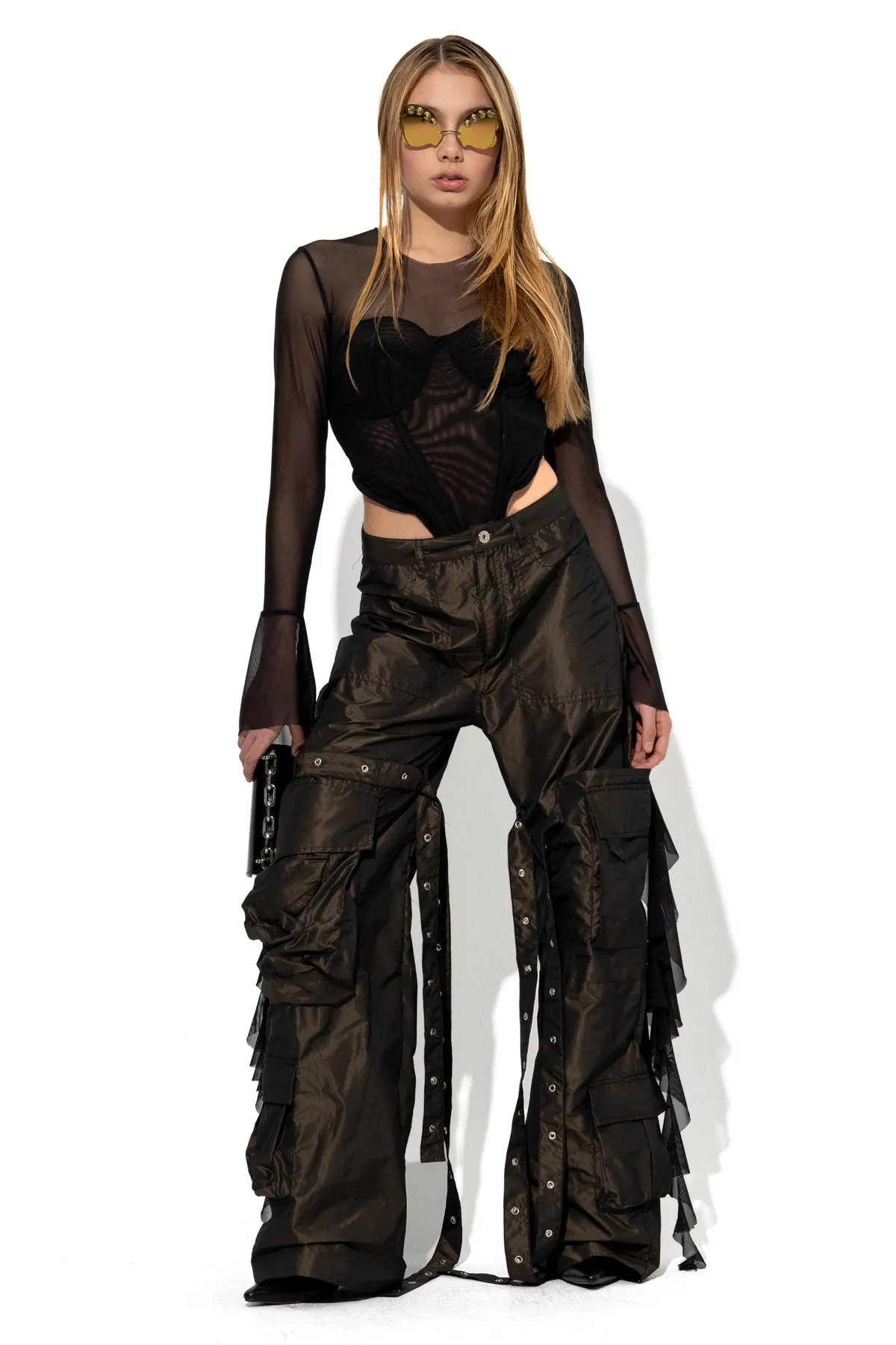 BLACK MESH CORSET TOP sold by Marques ’ Almeida product image thumbnail 5