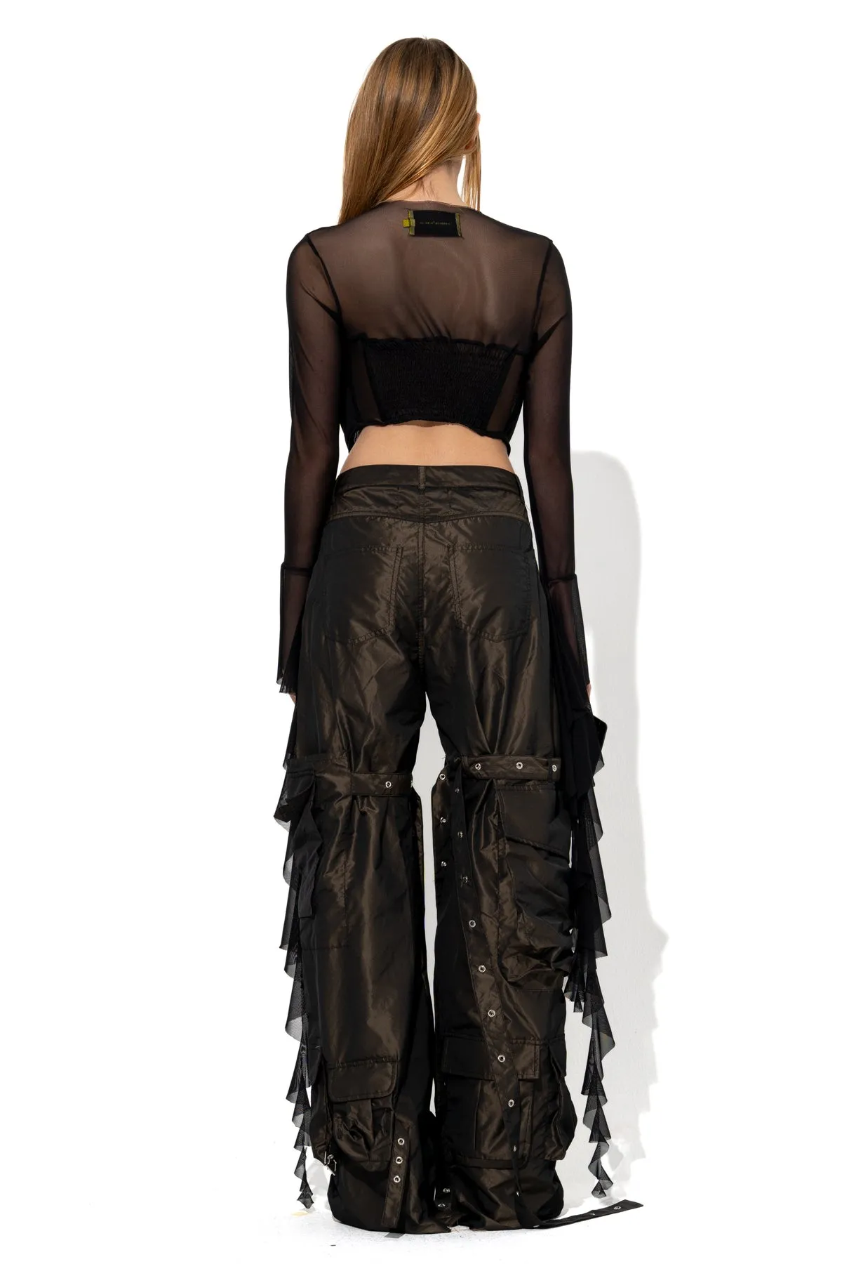 BLACK MESH CORSET TOP sold by Marques ’ Almeida product image thumbnail 3